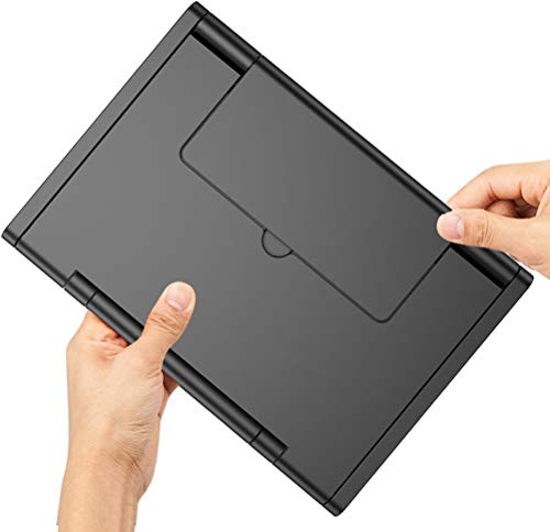 Naroote Loupe D'écran de Téléphone HD pour Films et Vidéos, Conception Portable Pliable pour Les Voyages, Support de Zoom, Protection des Yeux pour Téléphones de 4,0 à 6,0 Pouces, Noir (Black)