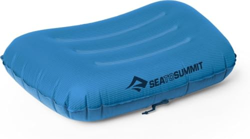 Sea to Summit – Aeros Ultralight campingkudde – uppblåsbar resekudde, 57 g – Xpress-ventil – upp till 11 cm höjd – halkfri med örngott – ergonomisk för vandring, backpacking och camping