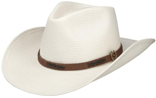 Stetson Palo Grande Toyo Westernhut UV-Schutz 40 Herren Frühling Sommer cremeweiß L (58-59 cm)
