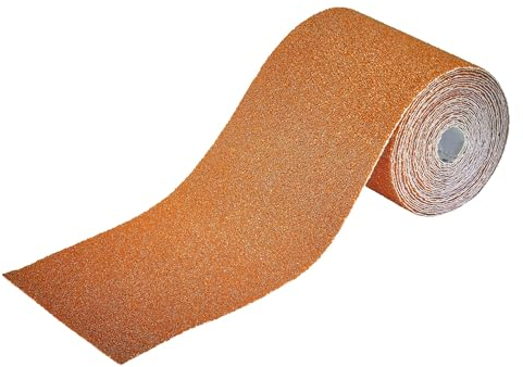 wolfcraft 1770000 Rouleau de papier abrasif Grain 40 5 x 115 mm argent