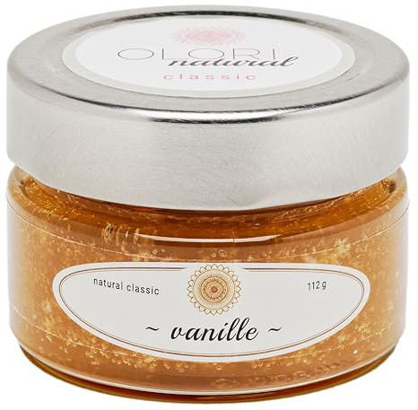 Duftöl Vanille im Glas - Raumduft mit ätherischen Ölen - langanhaltend - weich, sinnlich, pudrig, süß - 100% Natürlich & Reine Raumdüfte im Duftglas mit Vanilleduft - Ohne künstliche Duftstoffe (112g)