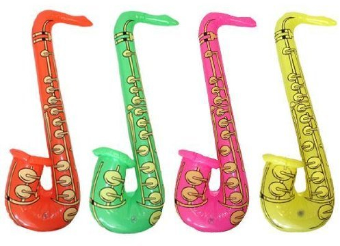 4 x aufblasbare Saxophone