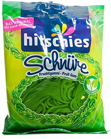 Hitschler Apfel Frucht Gummi Schnüre, 125g (1er Pack)