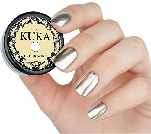 Poudre Chromé Argent pour Ongles