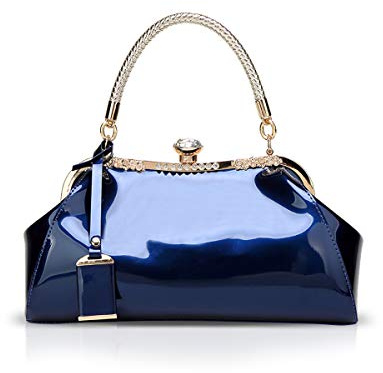NICOLE & DORIS Handtaschen für Damen Lackleder Handtaschen Abendtasche für Party Hochzeit Schultertasche