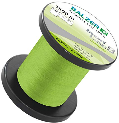 Balzer Chartreuse Iron Line - 1500m geflochtene Angelschnur, Durchmesser/Tragkraft:0.12mm / 9.8kg