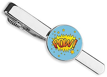 Pow Exclamation Krawattenklammer mit Sternen, Geschenk für Geschäftsmänner
