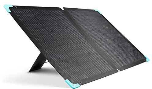 Renogy Panel solar plegable de 120 W para estación de energía portátil, resistente al agua, con soporte ajustable, para autocaravana, caravana, independiente de la red