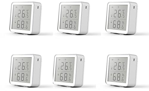 Thermomètre hygromètre d'intérieur - Thermomètre hygromètre sans fil avec application - Thermomètre intérieur avec exportation de données pour maison, vin, serre