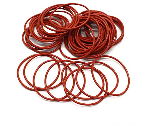 Boxonly 30 PCS O-Rings Silicone Round Seal Grommets 79.3mm OD 74mm ID 2.65mm Width O Rings Washer Sealing Ring Gasket Red