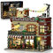 INSOON City Coffee House Building Set with LED Light, 1589 PCS Cafe Shop Building Block Toy with Street Lights Stage, Architecture Construction Model for Adults Teens Kids Ages 10 11 12+ Boys Girls