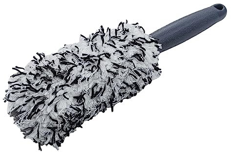 Duqulle Car Wheel Brush - Car Wheel Cleaning Brush,Rim Detailing Brush,Long Handle Tire Cleaner Brush Tool For Auto Truck Motorcycle Wheel Barrel Spoked Rims Scratch Washing