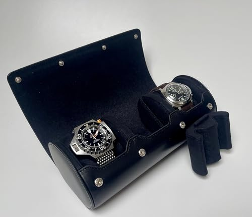 Echtleder Uhrenrolle 3 Uhren Watchroll Travelcase real leather 3 Slot