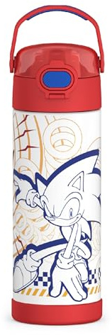 Thermos FUNTAINER 473ml Stainless Steel Vacuum Insulated Wide Spout Bottle, Sonic