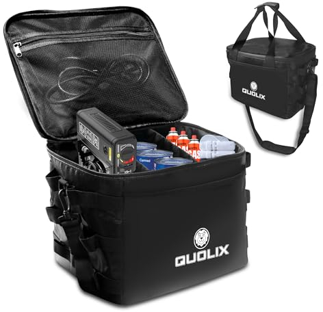 QUOLIX Camping Storage Bag with 2500℉ Heated Insulated, Waterproof and Fireproof Portable Stove Box, Battery and Gas Stove Safety Storage Container, 25L Capacity Carry Case for Outdoor Adventures