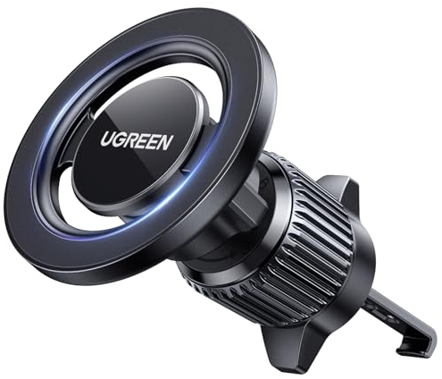 UGREEN Handyhalterung Auto für MagSafe mit 20*N52 Starker Magnet, MagSafe Autohalterung Stabil Lüftung KFZ Handyhalterung Kompatibel mit iPhone 17 16 15 14 13 12 Pro Max, MagSafe Hülle