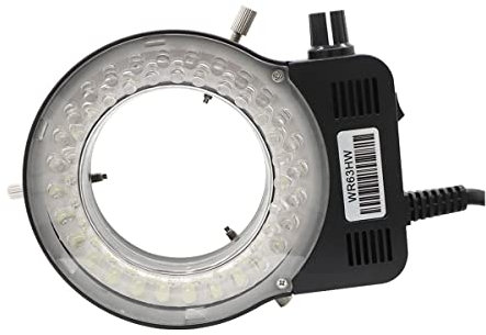 Microscope Accessories Kit White/Black 56 LED Microscope Ring Light Lamp illuminator Lamp with Dimmer For Stereo Trinocular Microscope Video Camera Magnifier Microscope Slides(Size:Black)