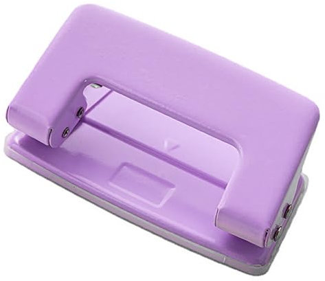 Aladeno Doppellocher, 6 mm Lochabstand, 2-Loch-Papierstanzer, manueller Locher für lose Blätter, Desktop-Papierstanzwerkzeug für 1 mm dickes Papier, Doppelloch-Stanzwerkzeug (Lila)