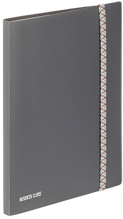 VIQUEL - Porte-Vues 60 Vues A4 BUSINESS CLASS - Protège-Documents en Plastique Résistant - 30 Pochettes - Idéal pour le bureau ou la maison - Gris