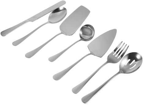 CHILDWEET Posate in Acciaio Inox Torta Da Portata Forchetta Da Dessert Utensili Da Portata Per Buffet Kit Di Stoviglie Strumenti Da Cucina Per Torte Pizza Quiche