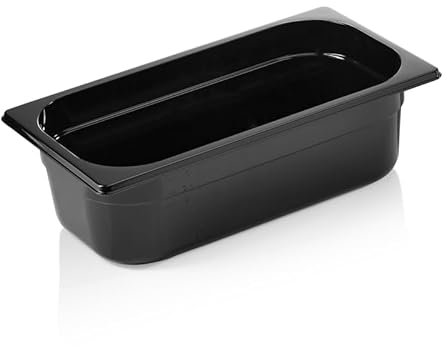 GN Behälter 1/3 GN 96 Black, 100 mm, schwarz, Polycarbonat