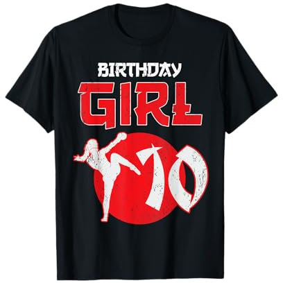 Kickboxen 10 Jahre alt Geburtstag MMA Kampfsport Mädchen T-Shirt