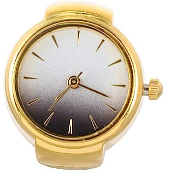 BESPORTBLE Eleganter Ring mit Uhr als Dezenter Quarz Fingeruhr Schmuck für Damen mit Elastischem Band und Analogem Zifferblatt als Einzigartiges Geschenk