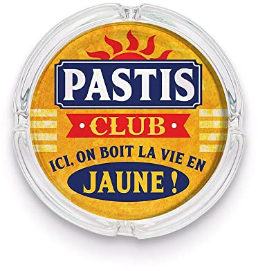 STC, Cendrier en verre - Pastis... Délicieux