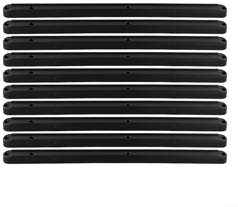Kunststoff-Schubladenschienen, Ersatzschienen, 10 Stück, Schrank-Hardware, Schubladenführung für Schrank-Aufbewahrungssystem (schwarz, 298 mm)