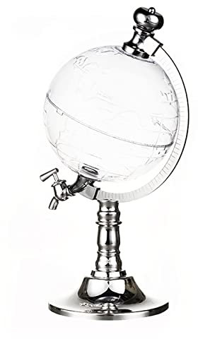 KRXSOBNV, Decantador de Whisky Globe Whiskey Decanter Creative Beer Tower Dispenser Plastic Wine Carafe with Faucet Liquor Decanter for Juice, Water, Bourbon, Brandy Whiskey Carafe,Decanters(3000ml/1