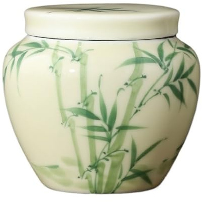 SOBOLON Contenedor de Azúcar Contenedor de Almacenamiento té, latas pintadas a Mano, Selladas, cerámica for el hogar Contenedor de Café