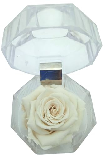 Genérico Rosa Blanca JOYERO. Rosa preservada Blanca. Rosa eterna Blanca. Flores preservadas. Comprar Flores preservadas Blancas.