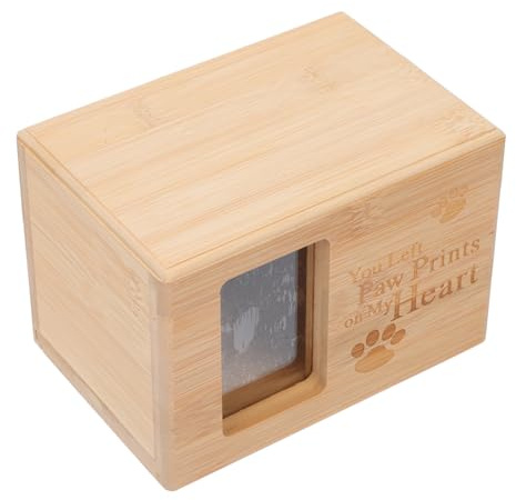 TOYANDONA Urne Funéraire Animaux Écologique Boîte à Cendres Durable pour et Chiens avec Cadre Photo pour Souvenir Respectueux