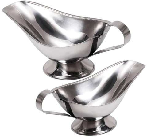 POPETPOP 2 piezas Salseras de Acero Inoxidable para Condimentos y Aderezos Cuencos para Salsa y Aliño de Ensaladas Fáciles de Limpiar y Aptas para Barbacoa y Comedor Casa