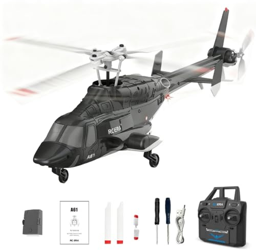 Meiurlex RC ERA A61 RC Helikopter für Erwachsene, 1:52 Little Wolf Ferngesteuerter Hubschrauber mit Höhenhaltung & Optischer Positionsbestimmung, RTF Flugzeug Modell Anfänger