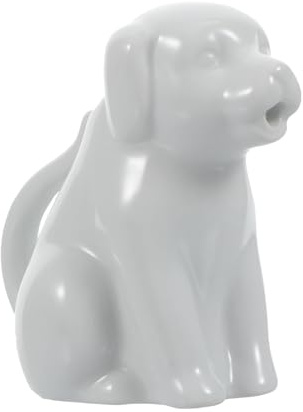 DOITOOL Mini Ceramic Milk Pitcher 40Ml White Dog Design Small Milk Jug with Handle for Home Coffee and Sauce Serving