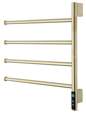 HGTRH Towel Warmer, Electric Towel Rail Radiator Towel Rail Towel Rail Freestanding Towel Radiator Towel Warmers for Bathroom Electric Towel Radiator Brushed Gold