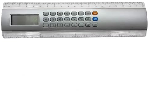 Akfldms Calculadora Regla Multifuncional de 20 Cm, Calculadora de Bolsillo de 8 Dígitos.