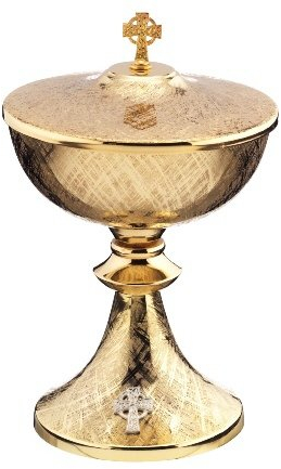Ciborium vergoldet, Höhe 23cm