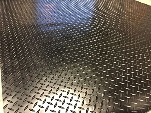 3m x 1.5m | Checker Rubber Garage Flooring Matting | 16 Sizes to Choose from on This Listing | 3mm Thick Floor Mat | A Grade | 9ft 9 x 4ft 9 | 118 x 57 Inches | 300 x 150cm