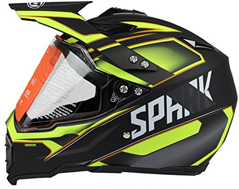 Woljay Casco da Motocross Moto Cross Integrali Discesa Enduro Quad Mountain MTB AVT MX per Downhill Offroad Adulti Esercito Giallo (M)