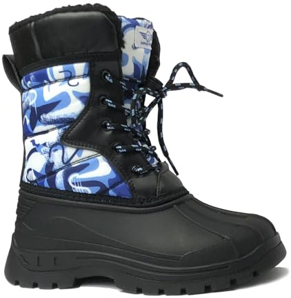 REDVOLUTION Women's Snow Boots Slip-Resistant Waterpoof Winter Fashion Shoe (550L blue, size 7)