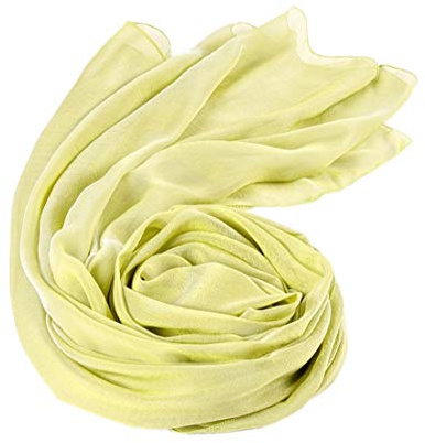 Prettystern Damen Unifarbe Seidentaft 100% Chiffon Seide festlich Stola Schultertuch Schal für Abendkleider