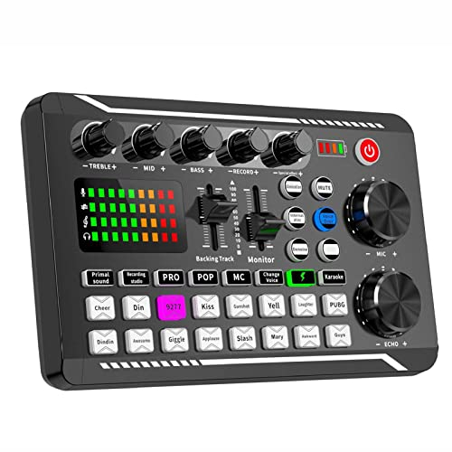 Baoblaze F998 Audio Live-Soundkarte 16 Effekte für die Audiowiedergabe Live-Sprachchat