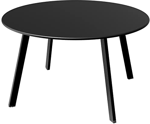 Grand patio Kaffeetisch Beistelltisch Outdoor Tisch Balkontisch, Einfacher Aufbau, Beistelltisch für Outdoor, Indoor, Wohnzimmer, Büro (Schwarze)