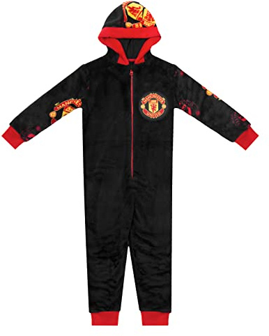Manchester United Boys Pyjama All-In-One Loungewear Kids Official Gift