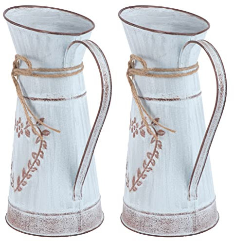 Happyyami 2stücke Vintage Blumeneimer Metall Rustikale Deko Für Garten Und Tisch Blumentöpfe Herzform Für Kreative Arrangements Teiliges Raumgestaltung