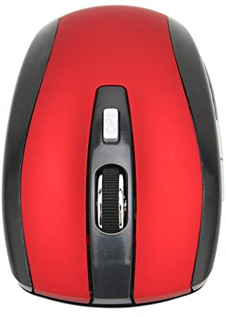 Mini Souris sans Fil 2,4 GHz 3 Niveaux DPI Texture Mate Réglable Accessoires Informatiques (Rouge)
