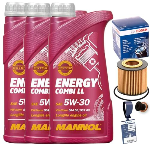 BandelOne enthält Ölfilter 1457429194+Mannol 5W30 Öl 1.2+12V für Polo 9N Fabia 1 2