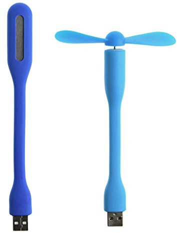 USB Fan Flexible Portable Bendable Mini Fan With LED Light For Power Bank Mobile Phone Computer LED Light Summer Gadget Plastic Fan And Light Set Novelty USB Fan And Light Computer Accessories Fan And